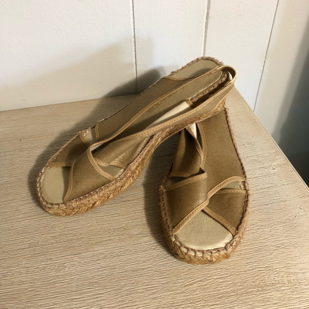 Andre Assous Gold Espadrilles